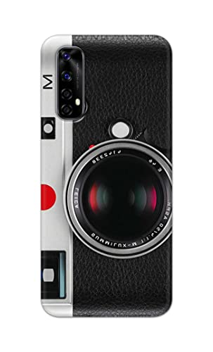 Image of Printed Hard Back Cover Case for Realme Narzo 20 Pro | Realme 7 | Realme Narzo 30 4G Back Cover (Vintage Camera) -1302