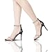 100FIXEO Women's Rhinestone Open Toe Stiletto Heeled Sandals Elegant Ankle Strap Wedding High Heels Sexy Dressy Shoes (Black,8)