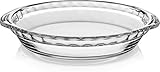 HXCDFVO Baker's Basics 9.5-Inch Deep Pie Dish,Clear, 1 Piece