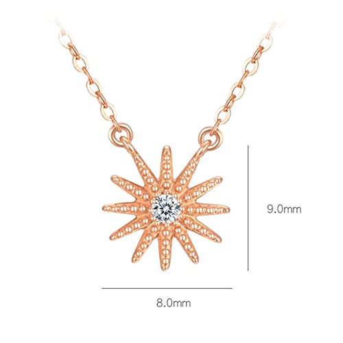 Collier pendentif diamant en or rose 18 carats luxueux pour femme