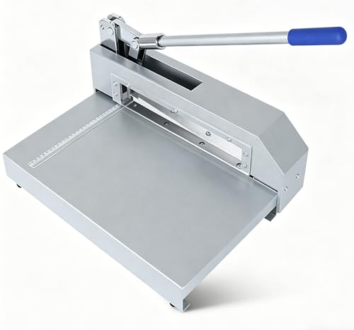 Manual Guillotine Sheet Metal Cutter, 12.4" Heavy Duty Sheet Metal Shears for Cutting Copper Aluminum PCB Board Circuit, Precise Clean Metalworking Cutter Machine with Safety Guard & Scale