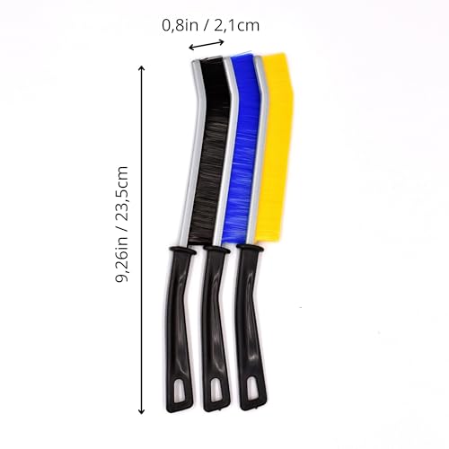 Crevice Cleaning Brush, Bathroom Tile Groove Gap Cleaning Brush,Premium Crevice Cleaning Tool Aluminum Support with 15° Angle Magic Brush, Thin Brush for Home Kitchen (3PCS) - Image 6