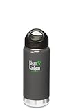 Klean Kanteen Wide Insulated Bottle with Stainless Steel Loop Cap (Albatross Gray, 16-Ounce)