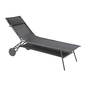 Lafuma Sonnenliege Miami II, Grau Obsidian