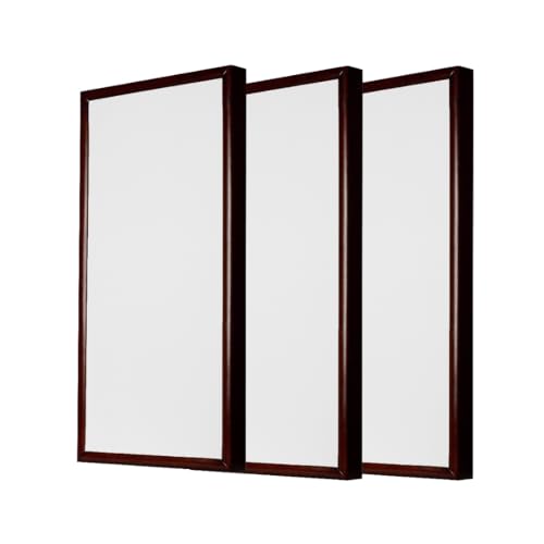 Image of Timber Acoustics Soundproofing Wooden Frame Acoustic Panels, Rockwool Safe 'n' Silent Pro. (WALNUT) [SET OF 3] (White, 2'X4'X3 inch)