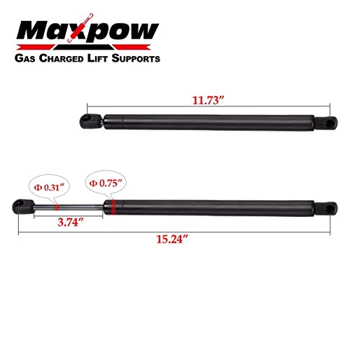 Maxpow Front Hood Lift Supports Struts Shocks Compatible With Corvette 2005-2012 2005 2006 2007 2008 2009 2010 2011 2012 C6 Corvette Base Front Hood Lift Support Gas Struts, 6330 #TOP1