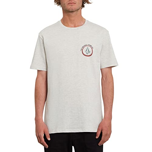 T-shirt Volcom manche courte pour homme haut beige taille L style ride