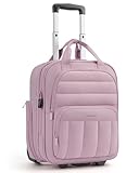 BAGSMART Small Underseat Carry on Luggage with Wheels, 16 inch Small Under Seat Luggage, Lightweight Travel Suitcase for Women, Mist Purple