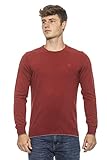 Italia CONTE OF FLORENCE Jersey Jacopo para hombre, cuello redondo, fabricado en Italia, rojo, L