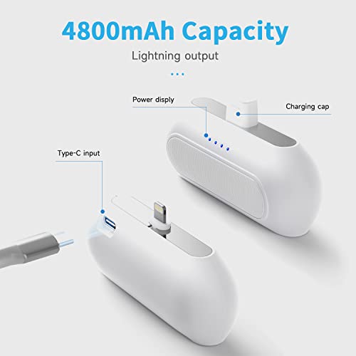 Tqgx Small Portable Charger 4800Mah Ultra-Compact Cordless Fast Charger Mini Battery Pack Compatible With Iphone 14/13/12/11/8/7/6/Xr/Xs Max/Pro Max/Airpods #TOP1
