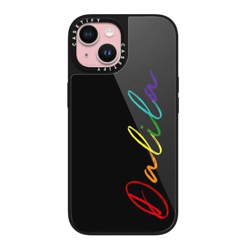 Coque iPhone 15 CASETiFY Glaze rigide haut de gamme finition brillante noire