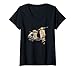 Femme Grande vague au large de Kanagawa Scooter-Hokusai-Japan T-Shirt avec Col en V