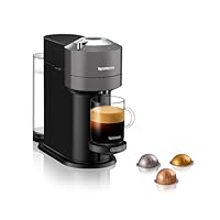 Nespresso Vertuo Next Coffee Machine by DeLonghi, Over 30 Varieties of Pods, 6 Coffee Cup Sizes, Americano, Starter Capsule Set Included, EN120.GY, Grey