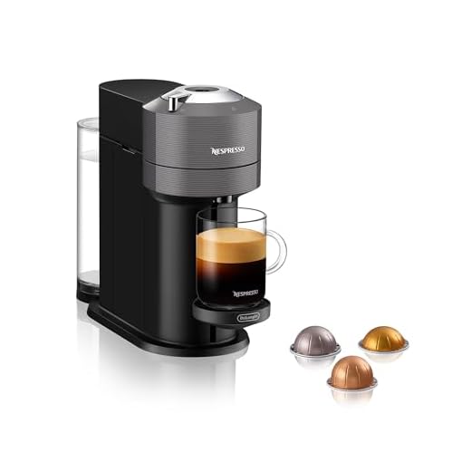 Nespresso Vertuo Next Coffee Machine, for Nespresso coffee capsules, Dark Grey. Makes Espresso, Mug, Lungo, Long Cups