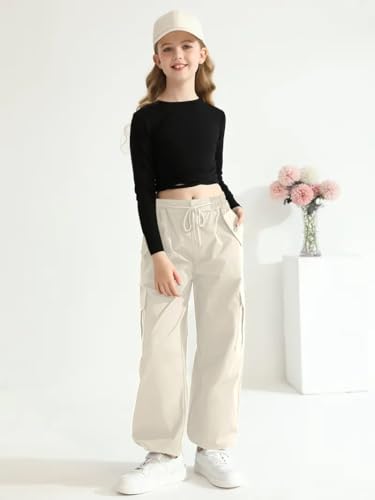 Image of TAGAS Cargo for Girls|Joggers for Girl| Cotton Cargo for Girls |girlscargo Lower|Relaxed Trouser(GC-45)