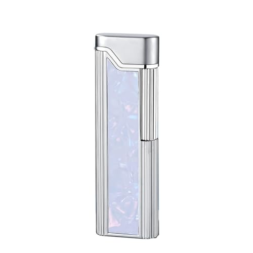 Encendedor portátil metálico ultrafino recargable color plata