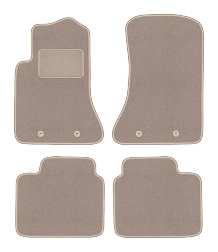 Tapis de voiture Opel Omega B velours beige - Ensemble de 4 pièces pour berline et break
