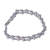 Baluue Bracciale Catena Bicicletta in Acciaio Inossidabile Resistente Uomo Donna Design Creativo con Chiusura Sicura Accessorio Biker Durevole per Uso Quotidiano