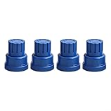 Juego de 4 interruptores de rueda de mano para distribuidores de agua de calefacción por suelo y radiador, instalaciones de control automático de temperatura (azul)