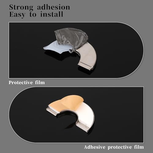 2Pcs Wall Split Flange Plumbing Cover Plate Stainless Steel Round Escutcheon Plate Cover Self-Adhesive Plumbing Cover Plates Silver Water Tube Cover Plates for 27mm Diameter Tube