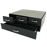 Lieferumfang: 1x Schubladenbox (ohne Dekoration) | Komplett fertig Montiert | Mit 4 Schubladen | Mit 15 Fächern | Ideal für Kapseln verschiedener Hersteller | Als Unterlage für Kaffeemaschiene verwendbar | Mit Anti-Rutsch Füßen | Aus hochschlagfestem