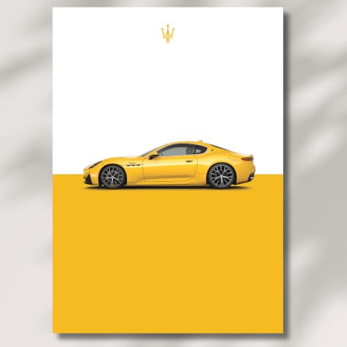 Image of Live Mad Live Crazy Maserati Granturismo Portrait Single Wall Paper Poster, A3 Size, 16.5L X 11.7W Inches Unframed Art Prints - Home, Bedroom, Living Room & Decor - Aesthetic, Matt Finish, Frame Not Included