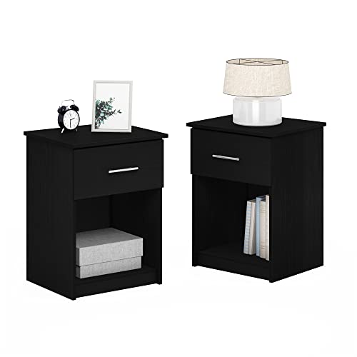 Image of Furinno Tidur Nightstand, 2-Pack, Americano