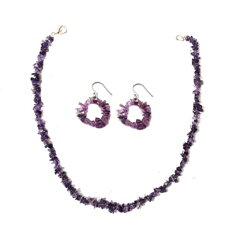 Juego de joyas de amatista morada de plata de ley ideal para un regalo inolvidable