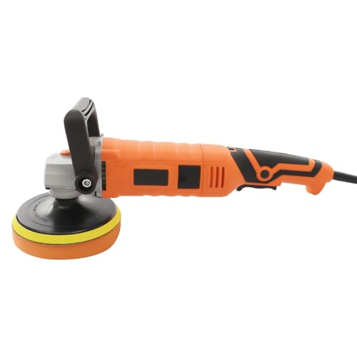 1580W Car Polishing Machine Kit with 7 Speeds (500-3300 RPM), Magnesium Alloy Buffer Polisher & 6 Pads/Sandpaper, 6.56ft Cord for Auto Detailing/Waxing/Scratch Removal (Orange)