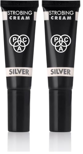 Image of PAC Strobing Cream Silver - Ultra Fine Light Reflective Particles, Subtle Dewy Glow, Lightweight (Pack of 2)