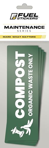 Compost Sticker - Organic Waste Only Bin Label - 3-5
