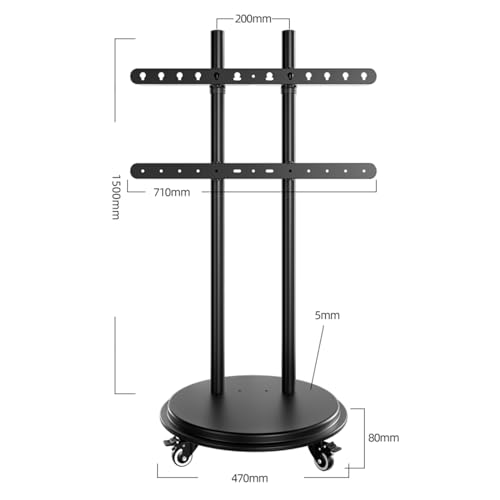 Soporte móvil de TV con ruedas para pantallas 42-90 pulgadas miniatura 2