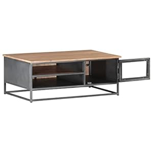 Coffee tablebookcasesmall table for bedroomcenter tea tableassembly requiredperfect for your officeliving roomor bed roomden gray 354x197x138 solid acacia wood  urban country home decor