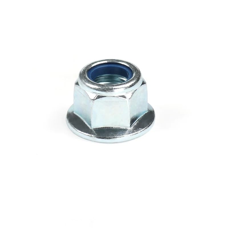 Galvanized Steel Hex Flange Lock Nuts with Nylon Insert M6 M8 M10 M12 M14 M16 (100,M8)