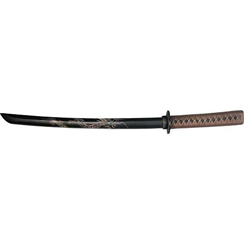 BladesUSA 1808D Samurai Wooden Training Sword 30-Inch Wooden Wakizashi