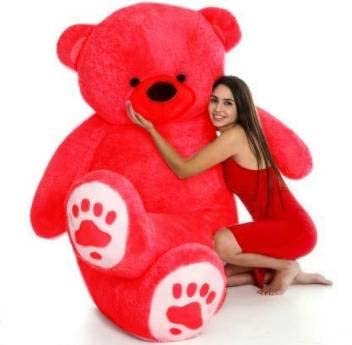 TOYFOREVER Teddy Bear for Kids | American Style Teddy Bear | Soft Toys for Girls | Teddy Bear for Girls (5 FEET, RED) (B0CHRPHT41) Amazon Price History, Amazon Price Tracker