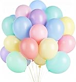 50 palloncini pastello – macaroon Ø 35 cm per compleanno, matrimonio e festa, aria ed elio (colore a scelta)