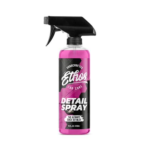 Ethos Car Detail Spray - The Ultimate Quick Car Detailer for Car Shine & Protection - Enhances Gloss, Slickness & Hydrophobic Properties - Detailing Spray - Safe for Paint, Glass & Chrome
