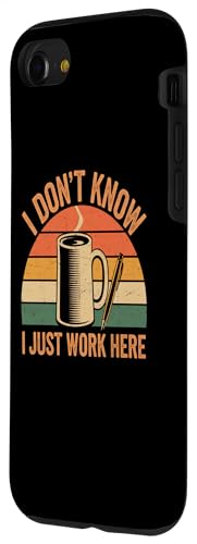 Texte Humoristique Citation Funny People I Don't Know I Just Work Here Coque pour iPhone SE (2020) / 7/8 – vue 2