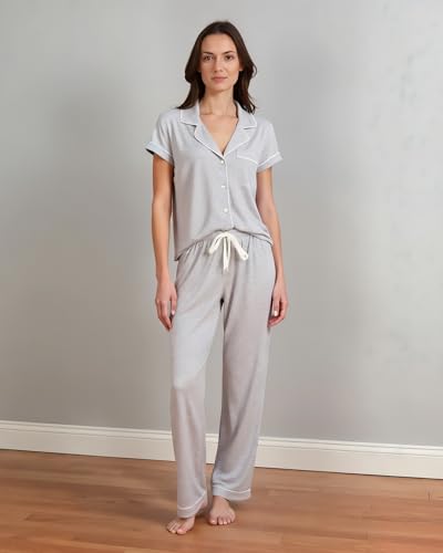 Image of BORN Pajamas for Women Set Button Down, 2 Piece Pajama Sets, Soft Womens Pajama Sets