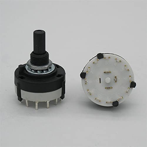 Interrupteur sélecteur rotatif 2P6T multiposition pour circuits électriques