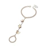 Aneneiceera Pulsera de mariposa punk con cadena de esclavo de mariposa, pulsera de cadena de oro vintage, pulsera de cadena de eslabones de mano, joyería para mujer, Normal, Lace, nah