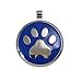 LuckyPet Pet ID Tag: Paw Print Jewelry Tag - Custom Engraved Cat Tags and Dog Tags -Size: large, Color blue