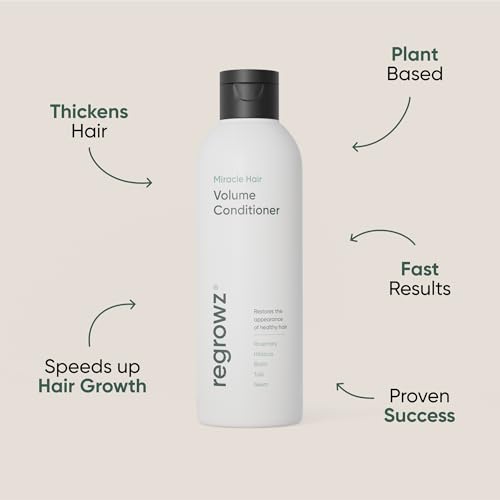 Regrowz Volume Conditioner 200ml - Pack of 3 - Biotin Hair Thickening Conditioner for Fine & Thinning Hair - Restore and Strengthen Stronger & Healthier Looking Hair for Men & Women - Image 3