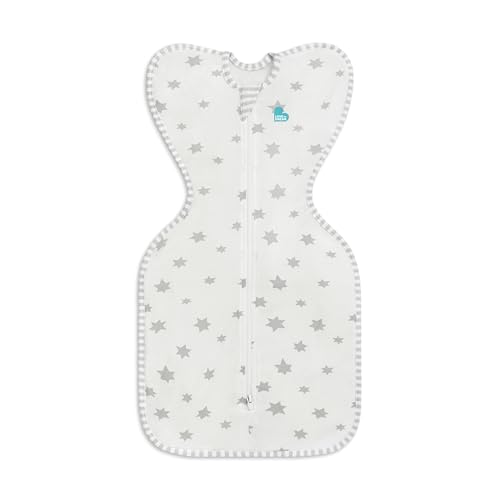 Image of Love to Dream Swaddle UP Lite, Luxuriously Silky Soft Viscose from Bamboo, Get Longer Sleep, Snug Fit Helps Calm Startle Reflex, New Born Essentials for Baby, 0.2 TOG, 13-19 lbs, White Superstar