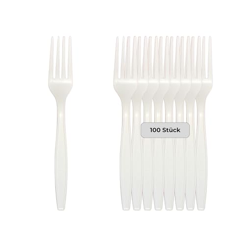 Linario® Mehrweg Gabeln - umweltfreundlich und nachhaltig - 18cm - 100 Stück