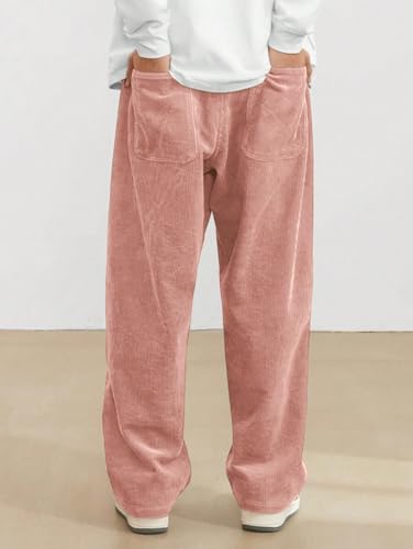 Image of ZAFUL Men's Corduroy Straight Leg Loose Fit Casual Pants