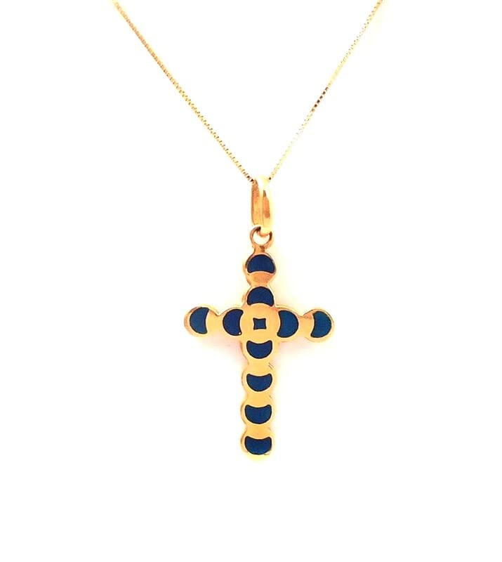 Peso: 4,2 gr COLLANA UOMO CON CROCE IN ORO GIALLO 18 KT
