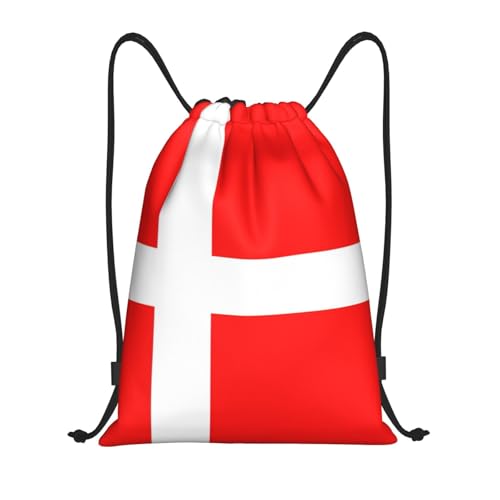YQxwJL Denmark Danish Flag print Drawstring Backpack for