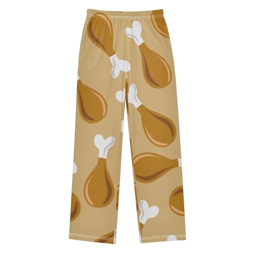 Drumstick Fried Boys Pants Boys Athletic Pants Long Pant for Boywith Pockets Wide-Leg Size 6-14Y